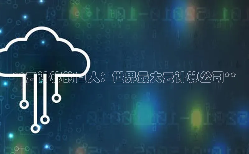 意昂4代理彩讯股份**云计算的巨人：世界最大云计算公司**